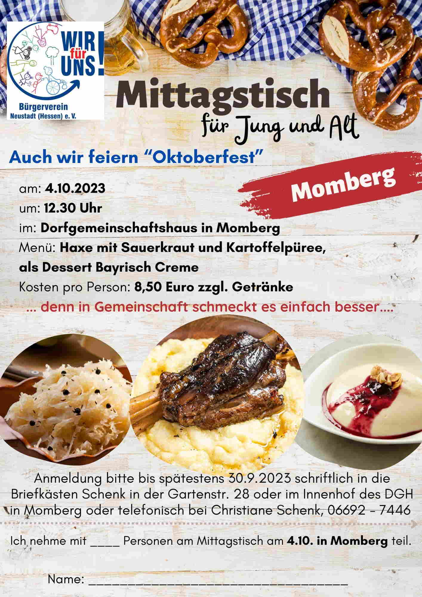 You are currently viewing Mittagstisch in Momberg am 4.10. 2023
