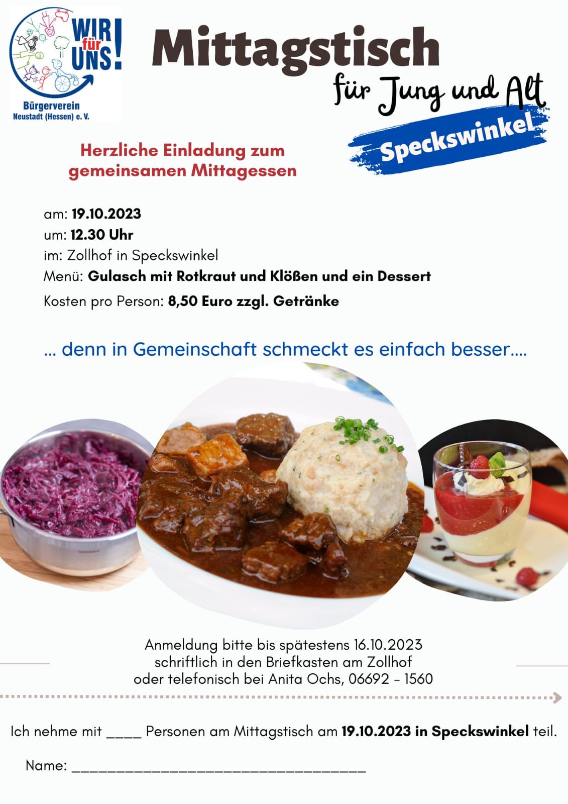 Read more about the article Mittagstisch in Speckswinkel
