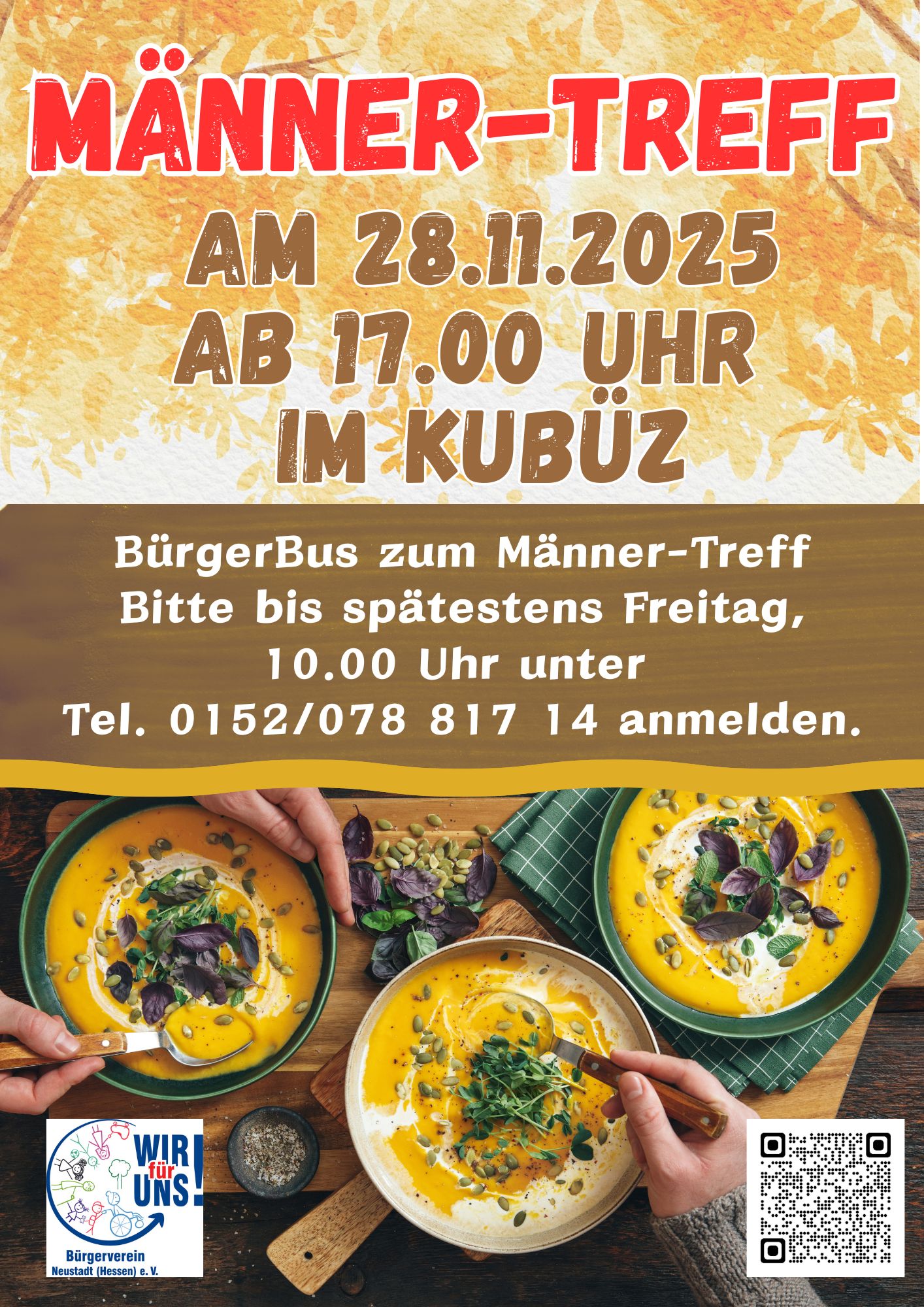 Mehr über den Artikel erfahren Männer-Treff am 28.11.25