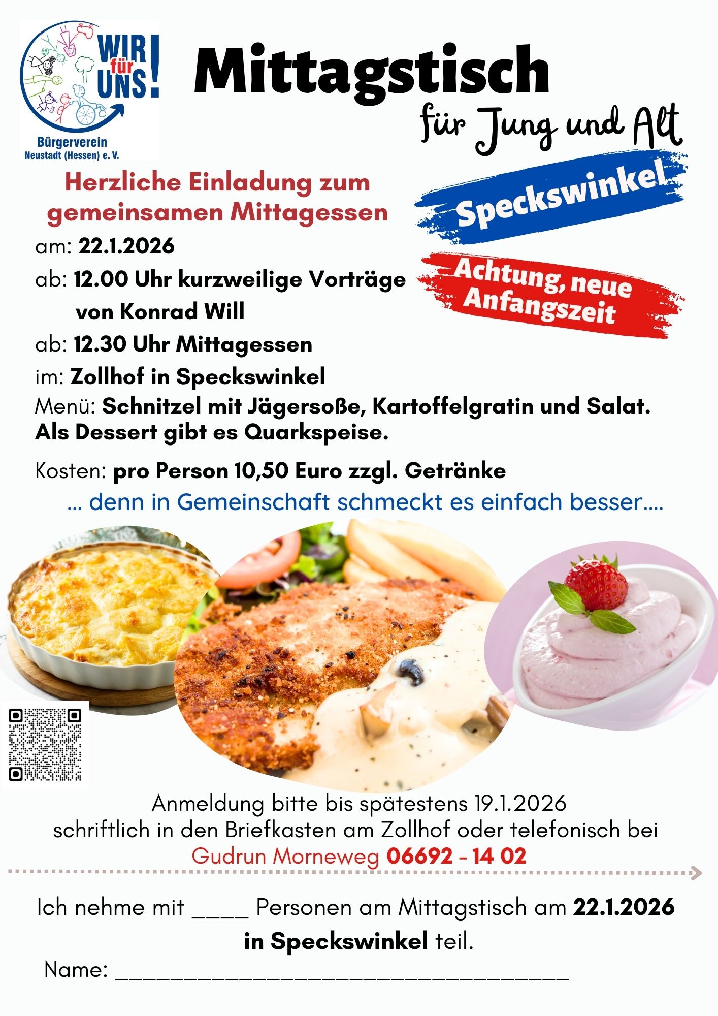 Du betrachtest gerade Mittagstisch in Speckswinkel