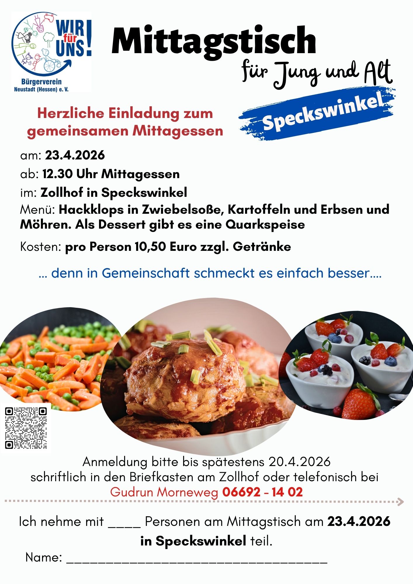 Du betrachtest gerade Mittagstisch im April